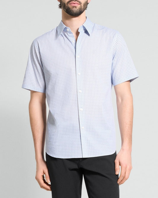 Irving Short-Sleeve Shirt in Geometric Cotton