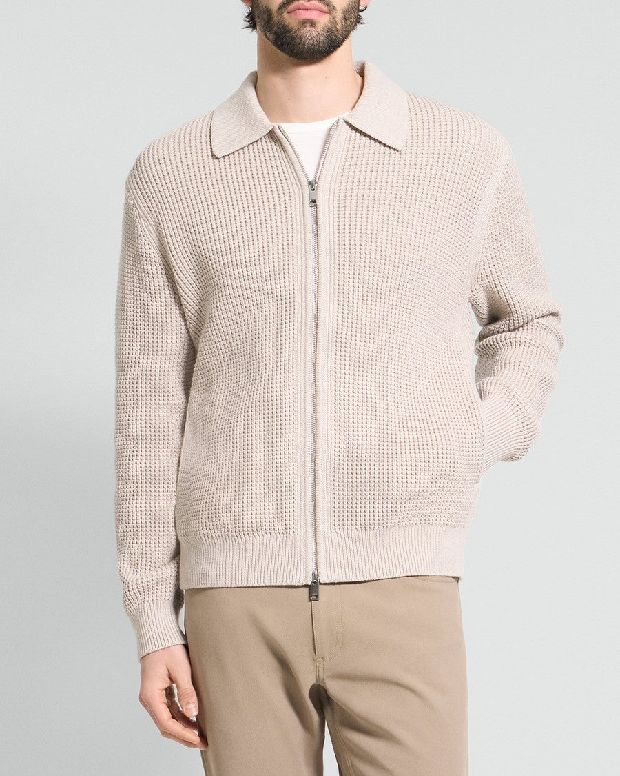 Gary Full-Zip Cardigan in Cotton-Cashmere