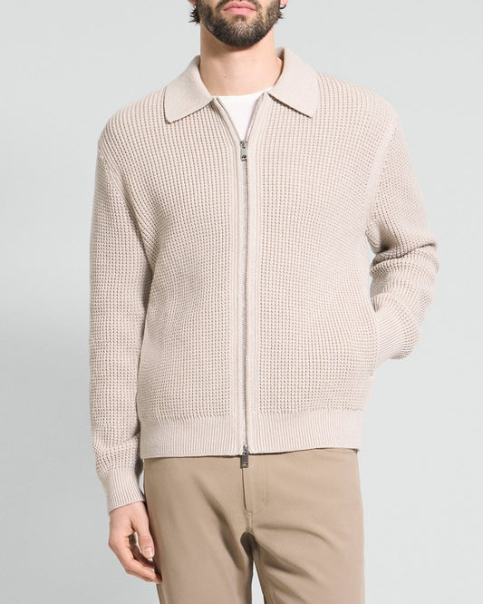 Gary Full-Zip Cardigan in Cotton-Cashmere