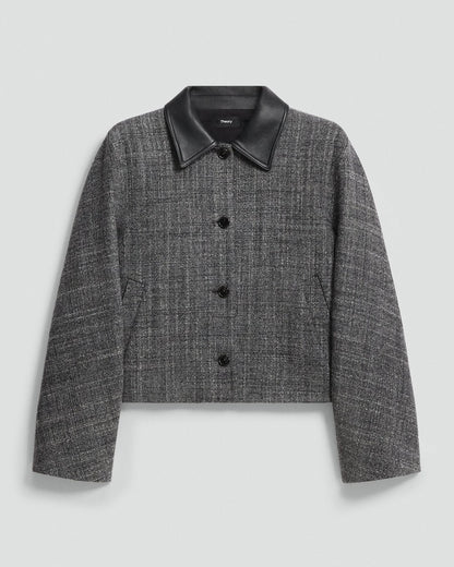 Curve Sleeve Jacket in Malfile Wool