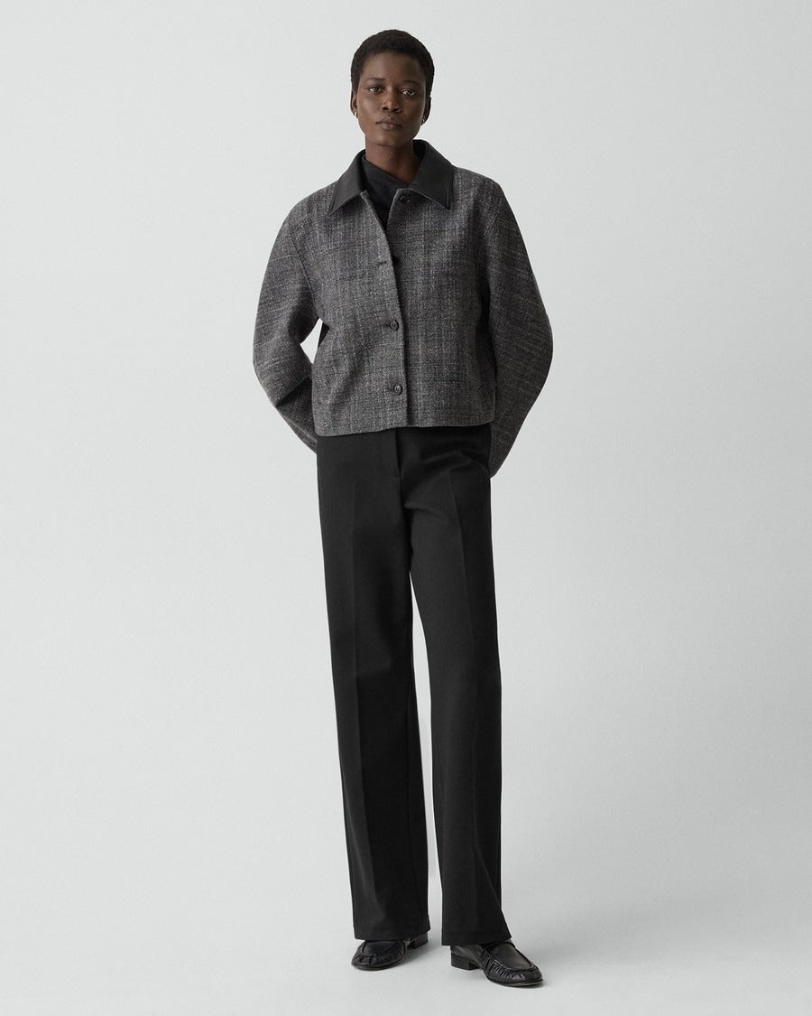 Curve Sleeve Jacket in Malfile Wool