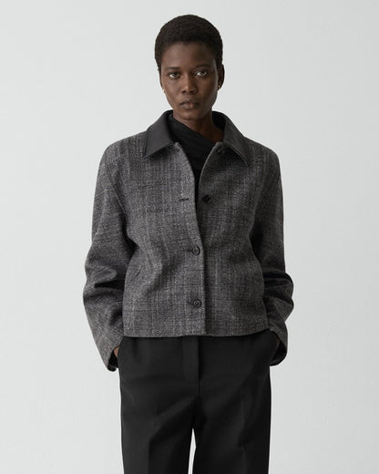 Curve Sleeve Jacket in Malfile Wool