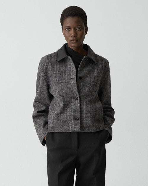 Curve Sleeve Jacket in Malfile Wool