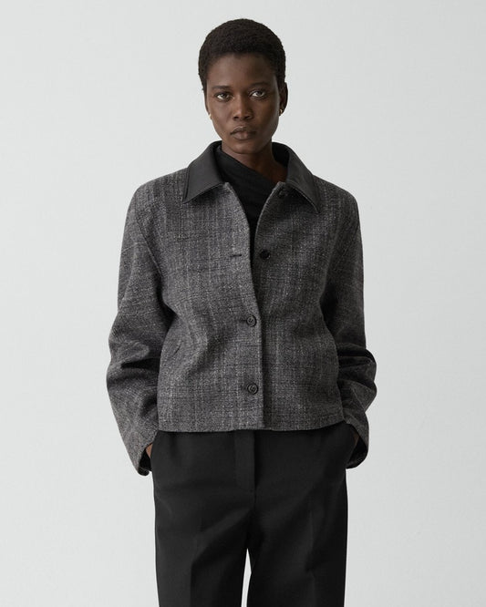 Curve Sleeve Jacket in Malfile Wool
