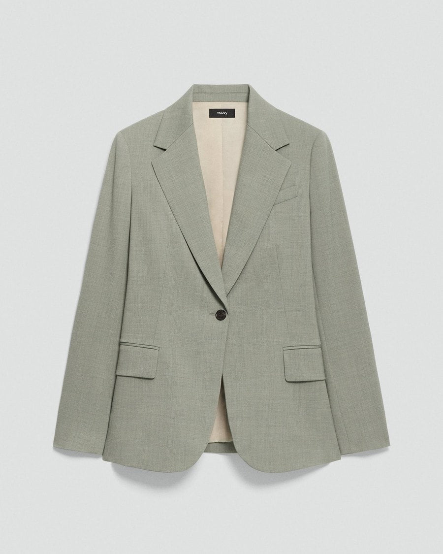 Lynnia Blazer in Wool Gabardine