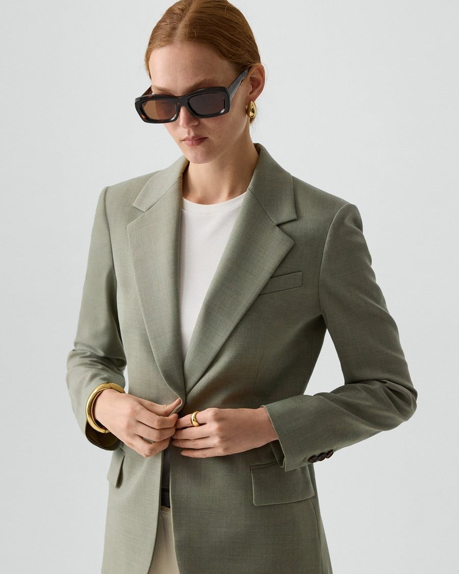 Lynnia Blazer in Wool Gabardine