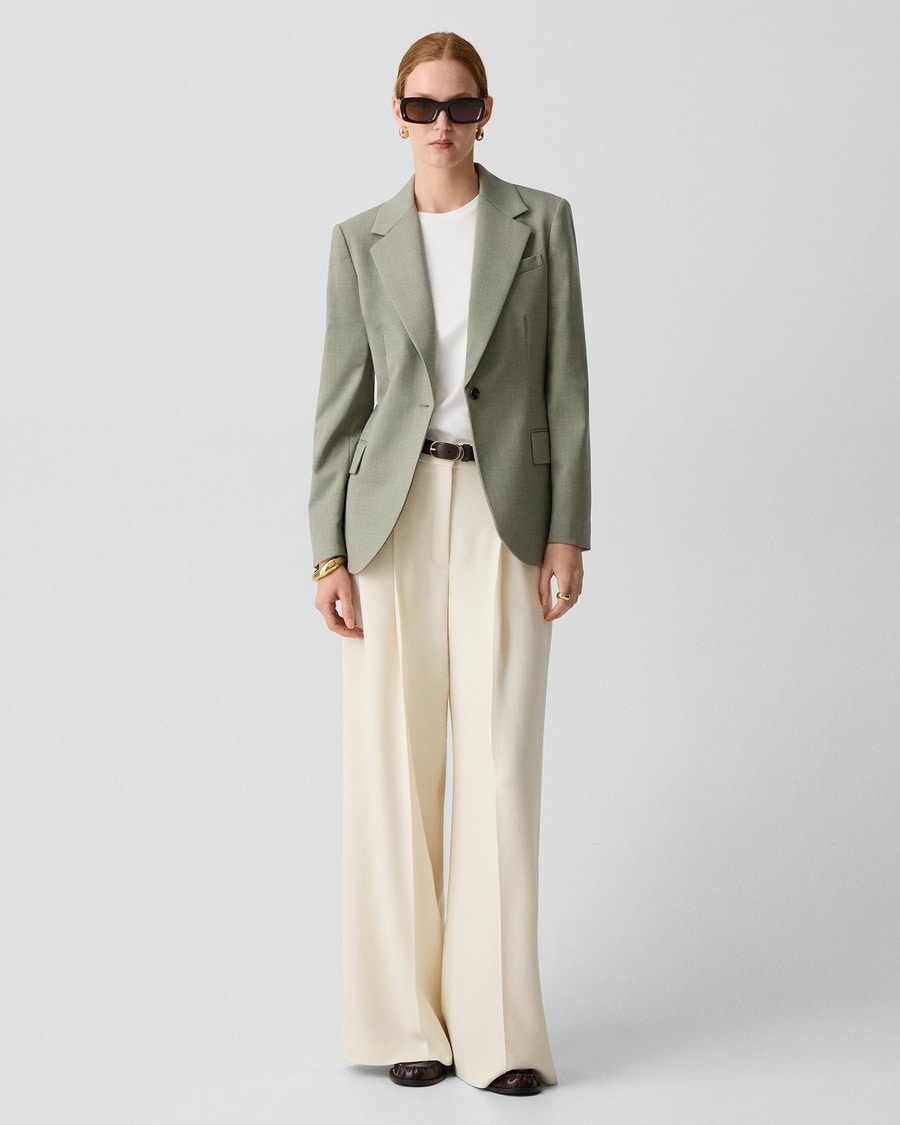 Lynnia Blazer in Wool Gabardine