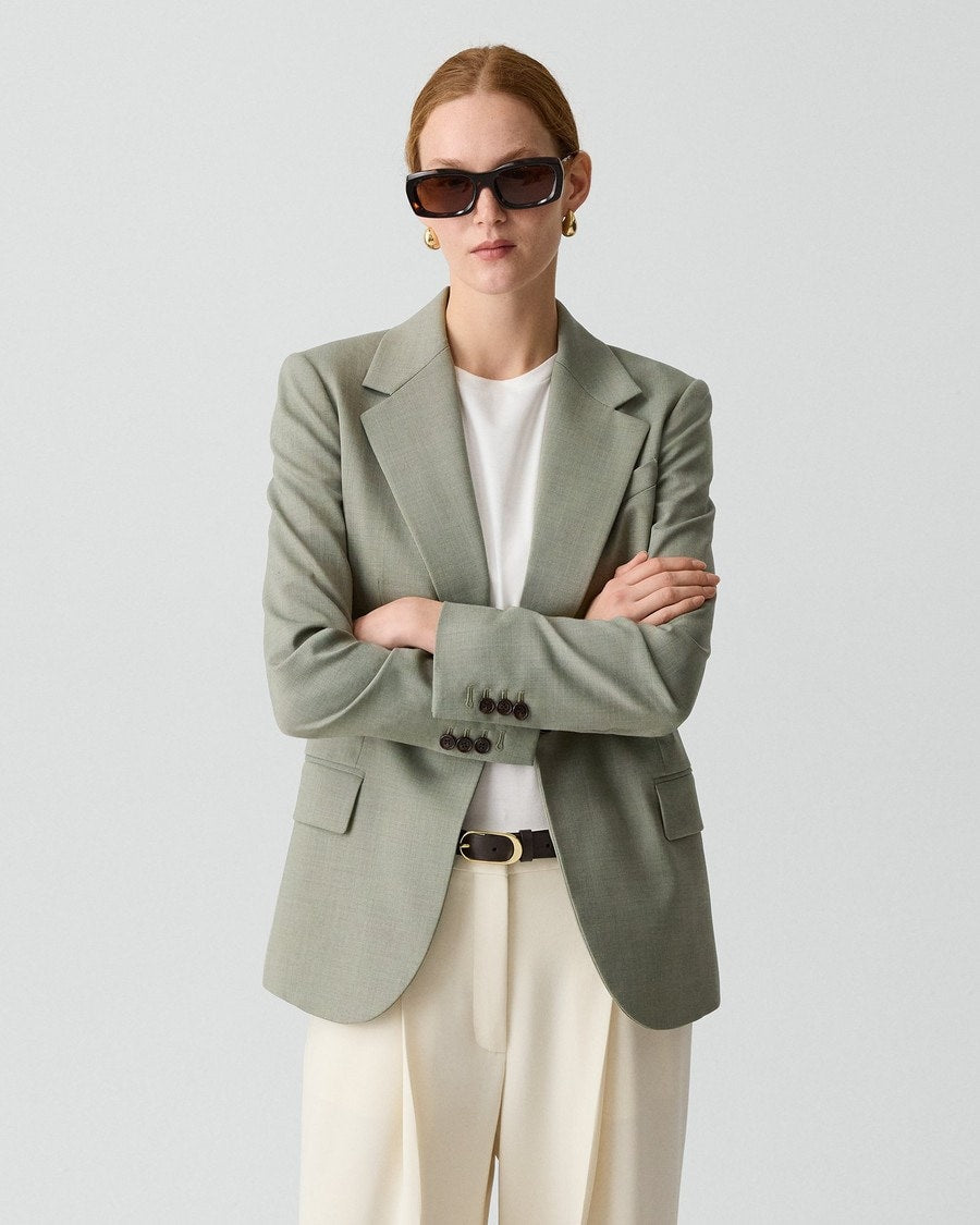 Lynnia Blazer in Wool Gabardine