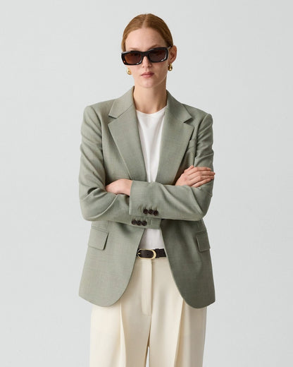 Lynnia Blazer in Wool Gabardine