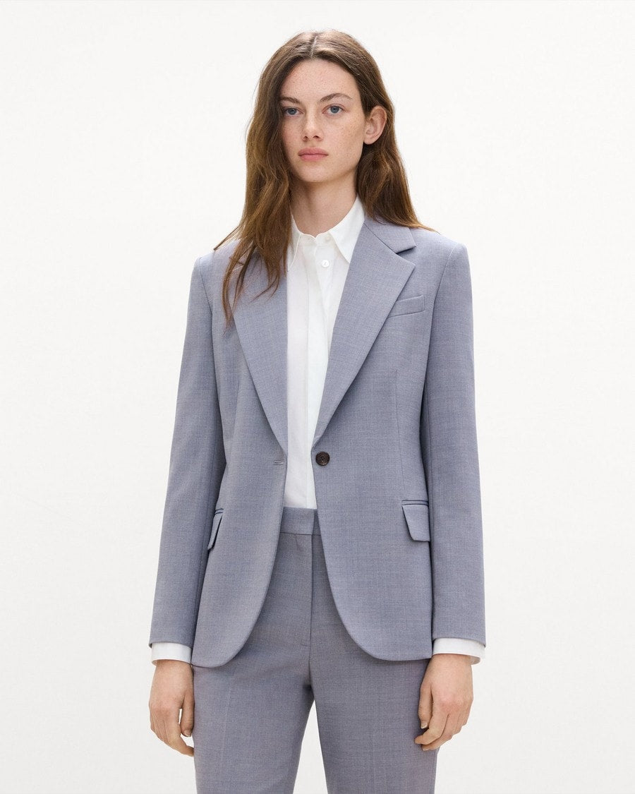 Lynnia Blazer in Wool Gabardine