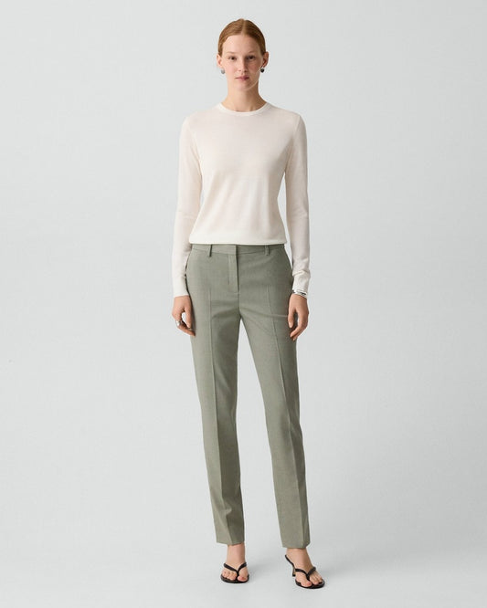 Treeca Full Length Pant in Wool Gabardine