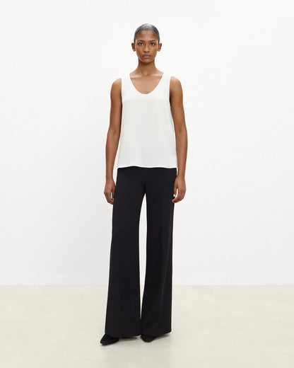 Scoop Neck Shell Top in Silk Georgette