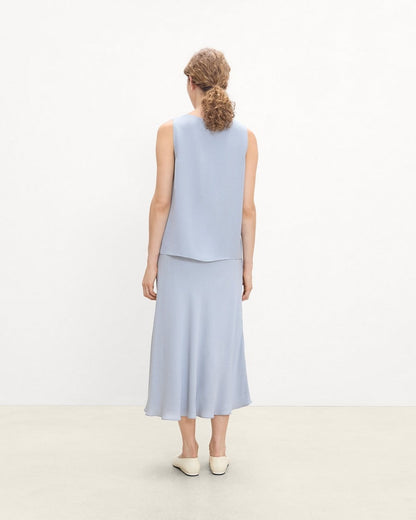 Scoop Neck Shell Top in Silk Georgette
