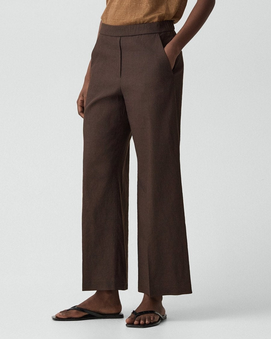Classic Straight Pull-On Pant in Good Linen