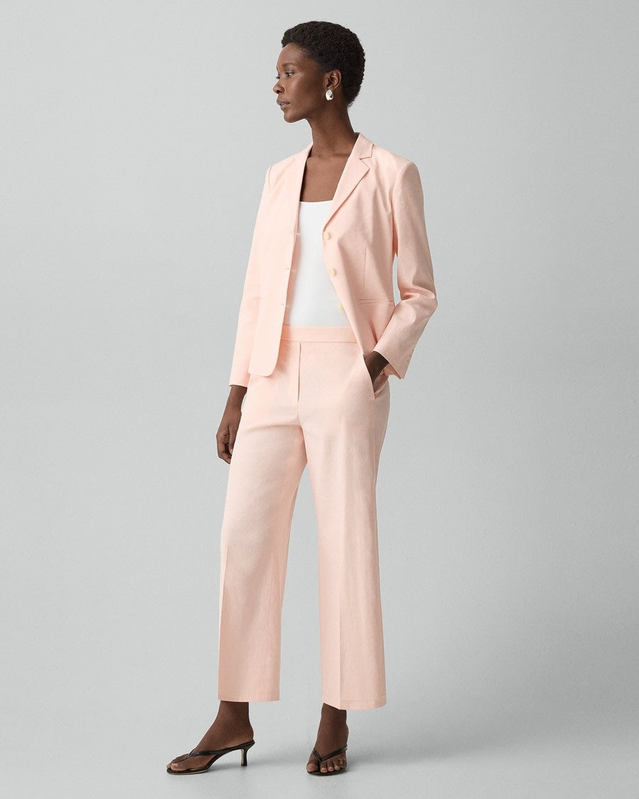 Classic Straight Pull-On Pant in Good Linen