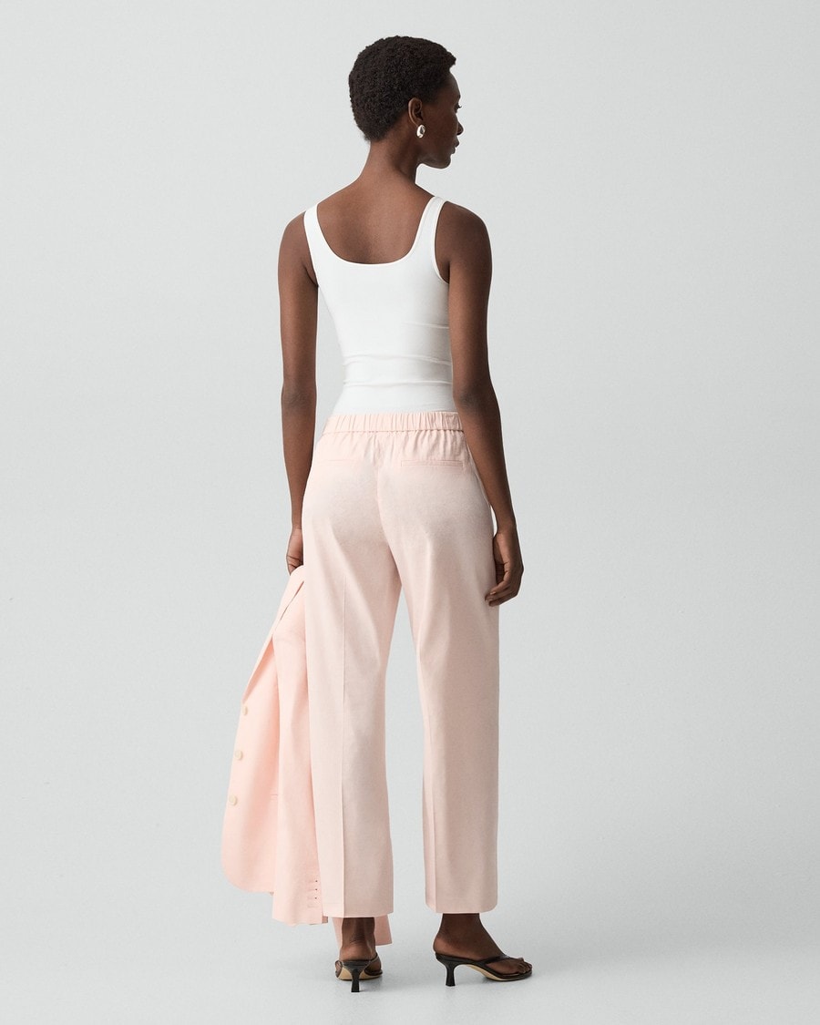 Classic Straight Pull-On Pant in Good Linen