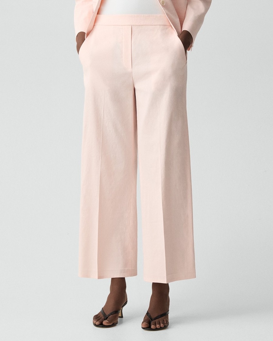Classic Straight Pull-On Pant in Good Linen