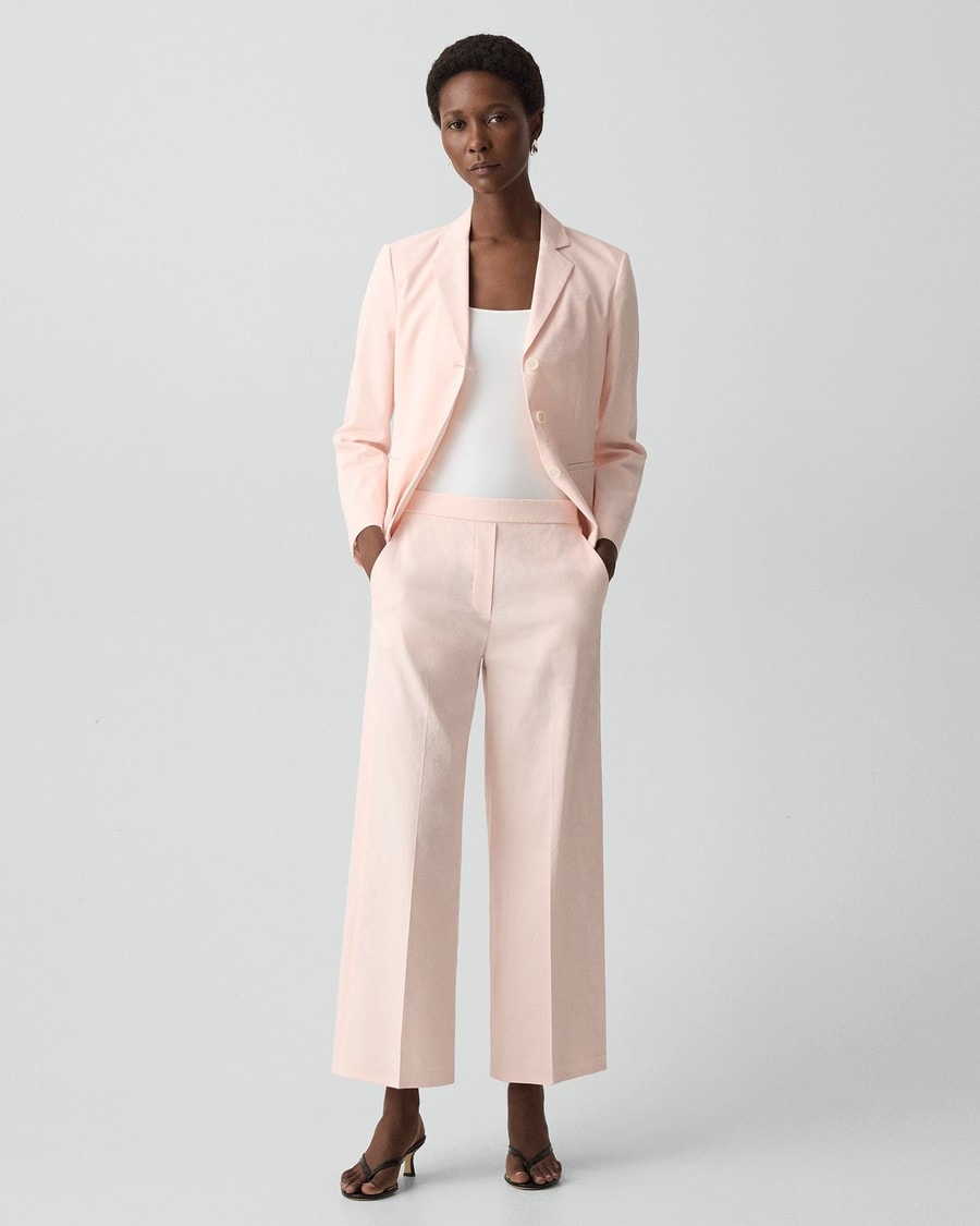 Classic Straight Pull-On Pant in Good Linen