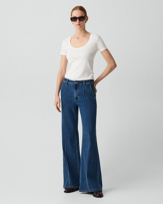 Fluid Flare Jean in Essential Denim