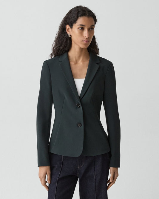 Fitted Blazer in Admiral Crepe