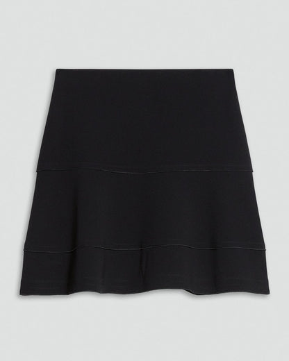 Tiered Flare Skirt in Admiral Crepe