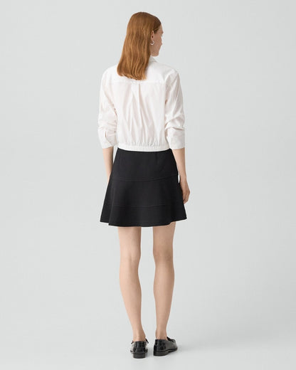 Tiered Flare Skirt in Admiral Crepe