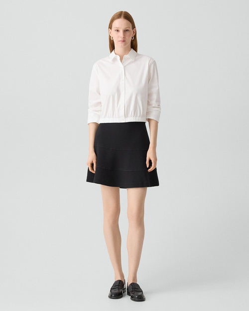 Tiered Flare Skirt in Admiral Crepe