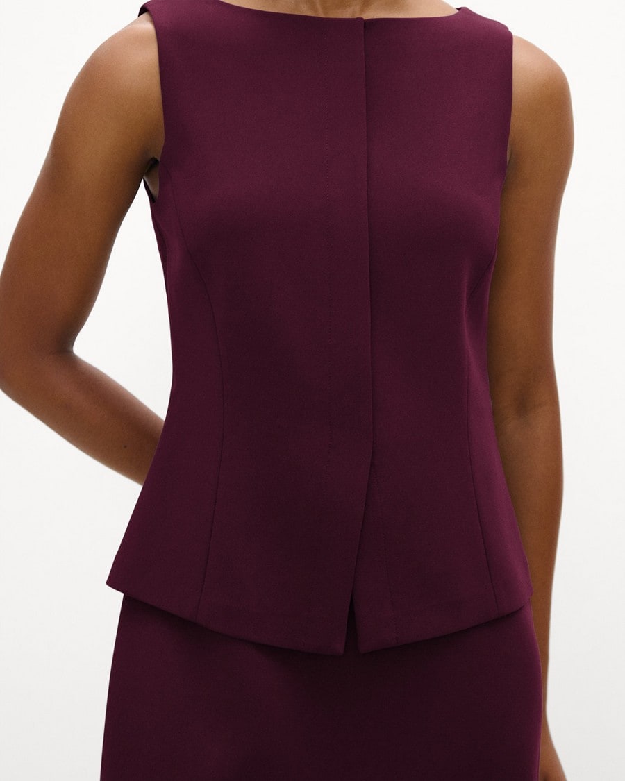 Boatneck Mini Dress in Admiral Crepe