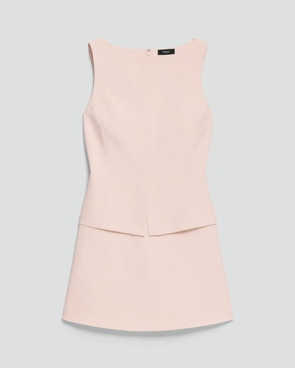 Boatneck Mini Dress in Admiral Crepe