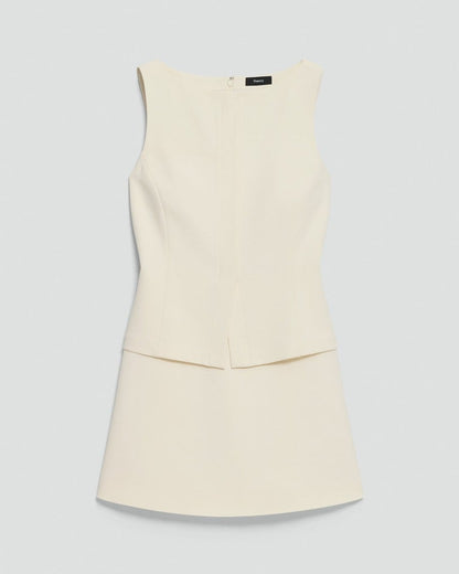 Boatneck Mini Dress in Admiral Crepe