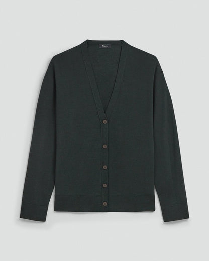 Relaxed V-Neck Cardigan in Regal Wool
