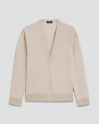 Relaxed V-Neck Cardigan in Regal Wool