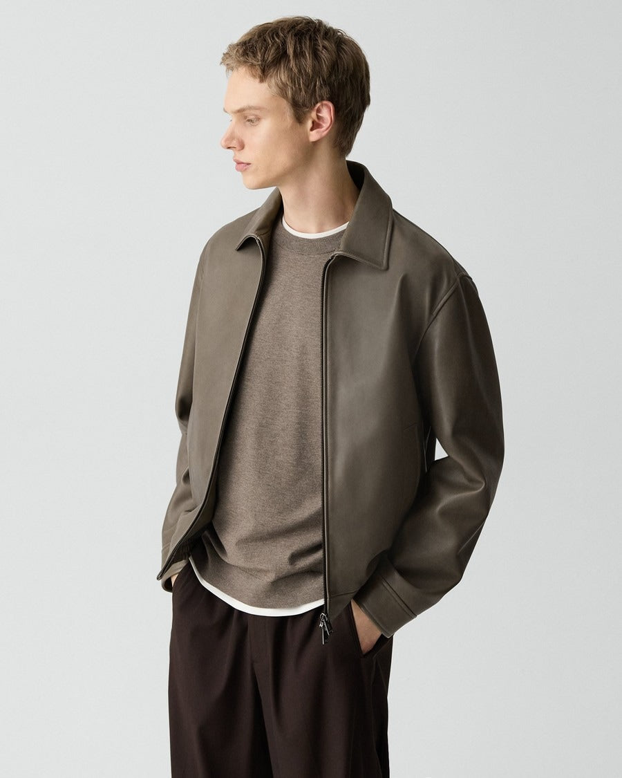 Wyatt Zip Jacket in Leather