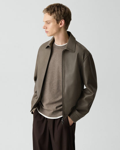 Wyatt Zip Jacket in Leather