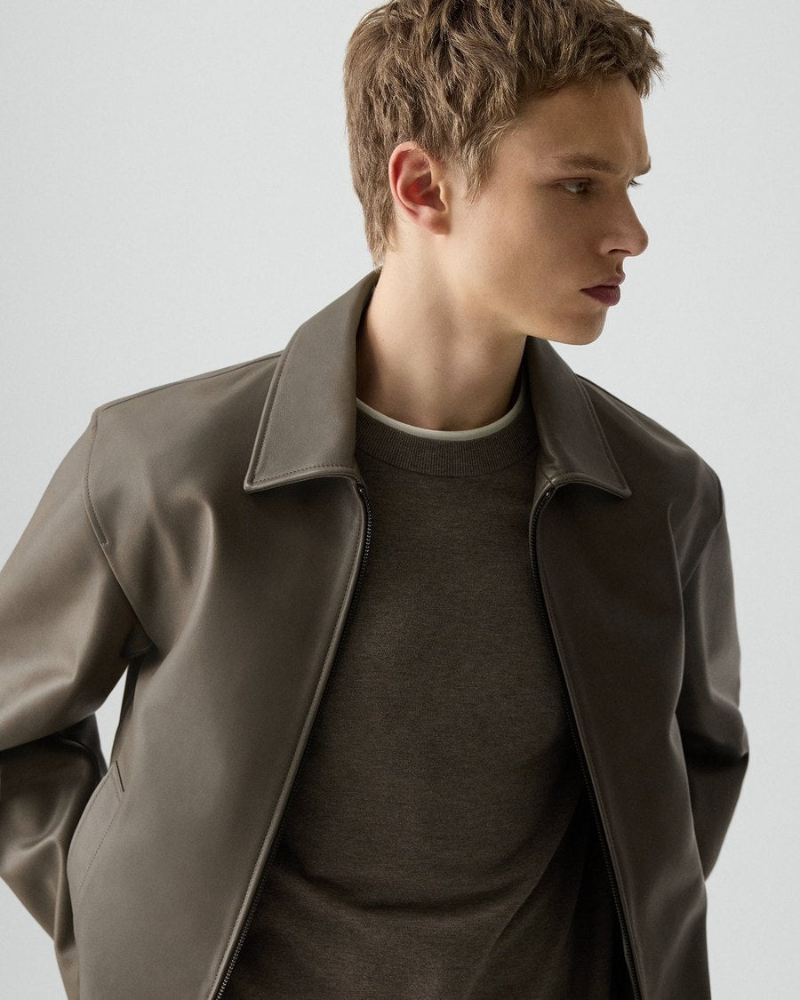 Wyatt Zip Jacket in Leather