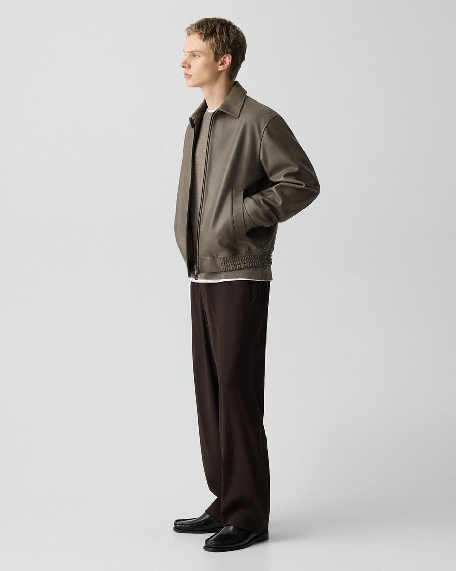 Wyatt Zip Jacket in Leather