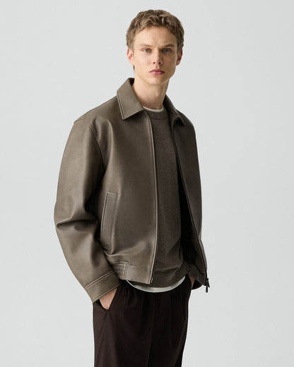 Wyatt Zip Jacket in Leather
