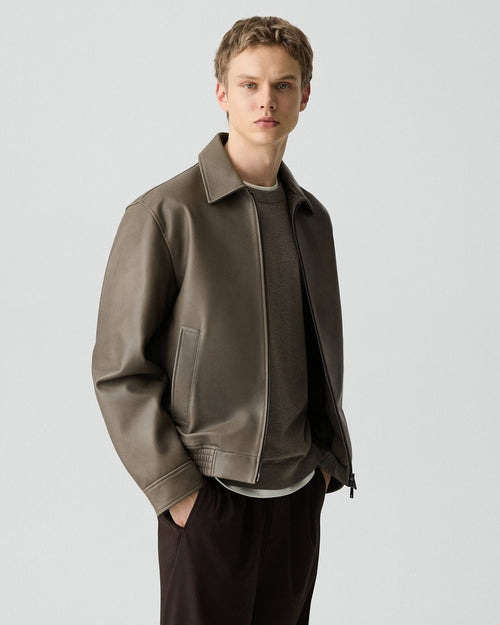 Wyatt Zip Jacket in Leather