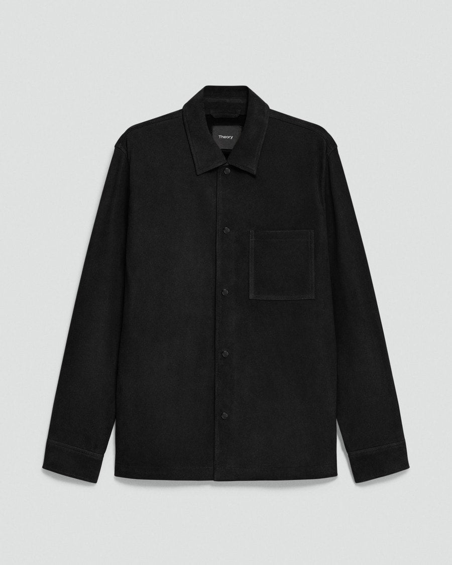 Snap Overshirt in Suede