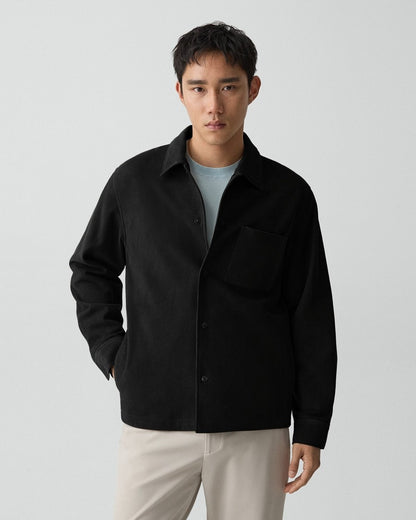 Snap Overshirt in Suede