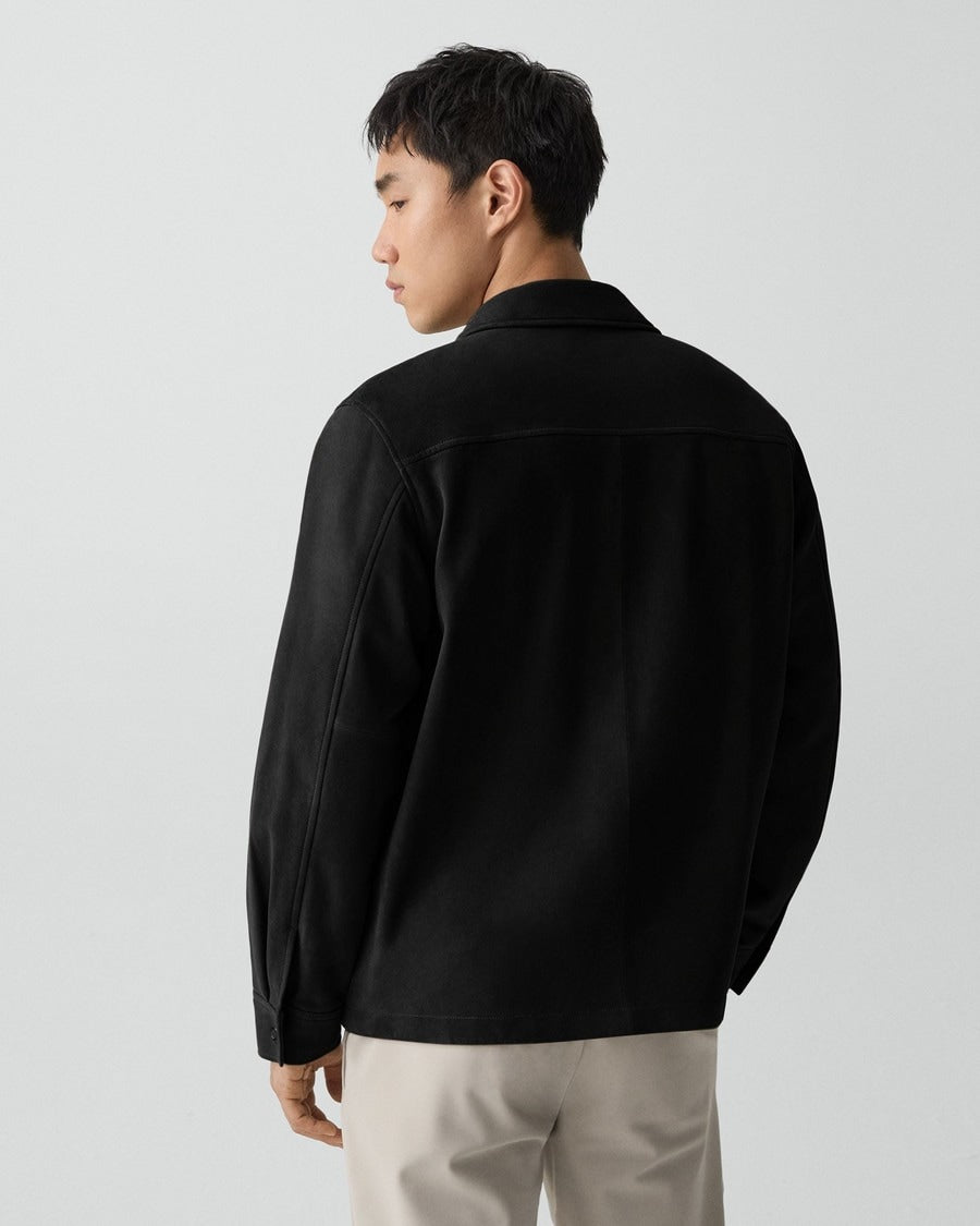 Snap Overshirt in Suede