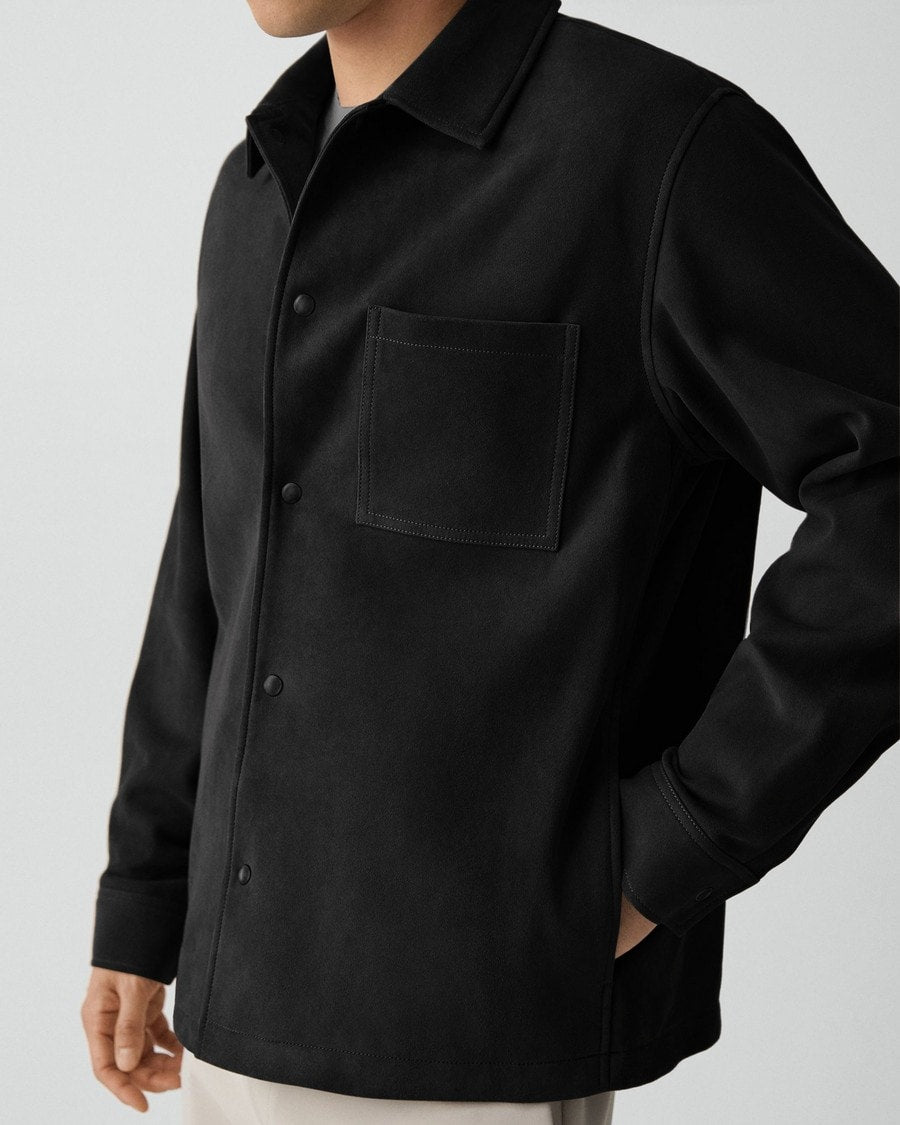 Snap Overshirt in Suede