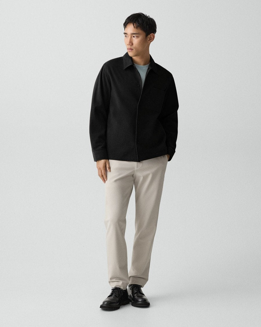 Snap Overshirt in Suede