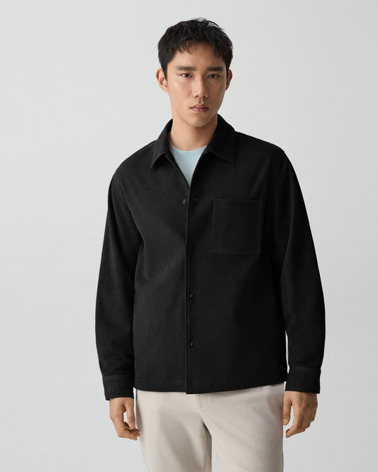 Snap Overshirt in Suede