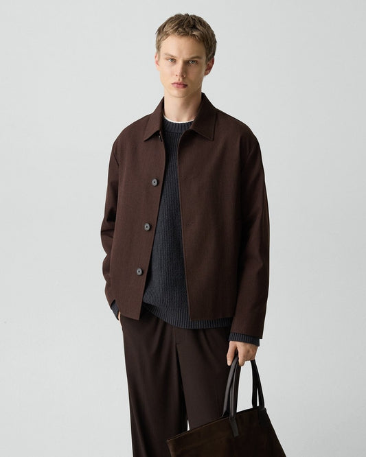 Boxy Jacket in Twill Blend