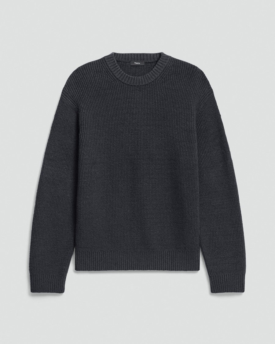 Crewneck Sweater in Cotton Silk Slub