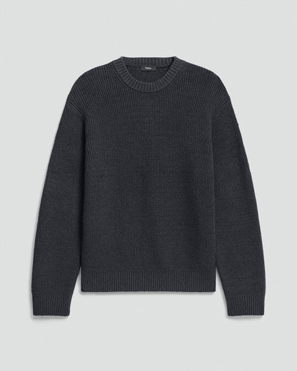 Crewneck Sweater in Cotton Silk Slub