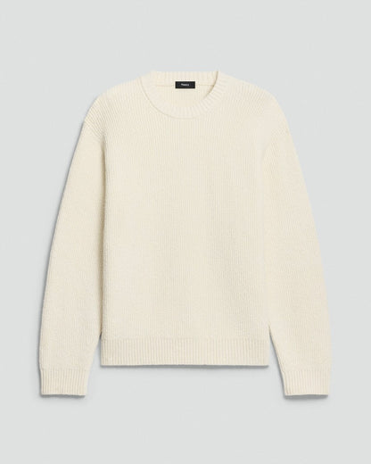 Crewneck Sweater in Cotton Silk Slub