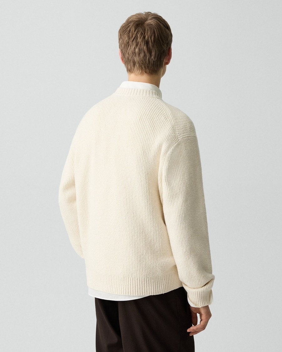 Crewneck Sweater in Cotton Silk Slub