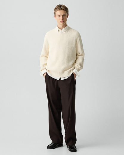 Crewneck Sweater in Cotton Silk Slub